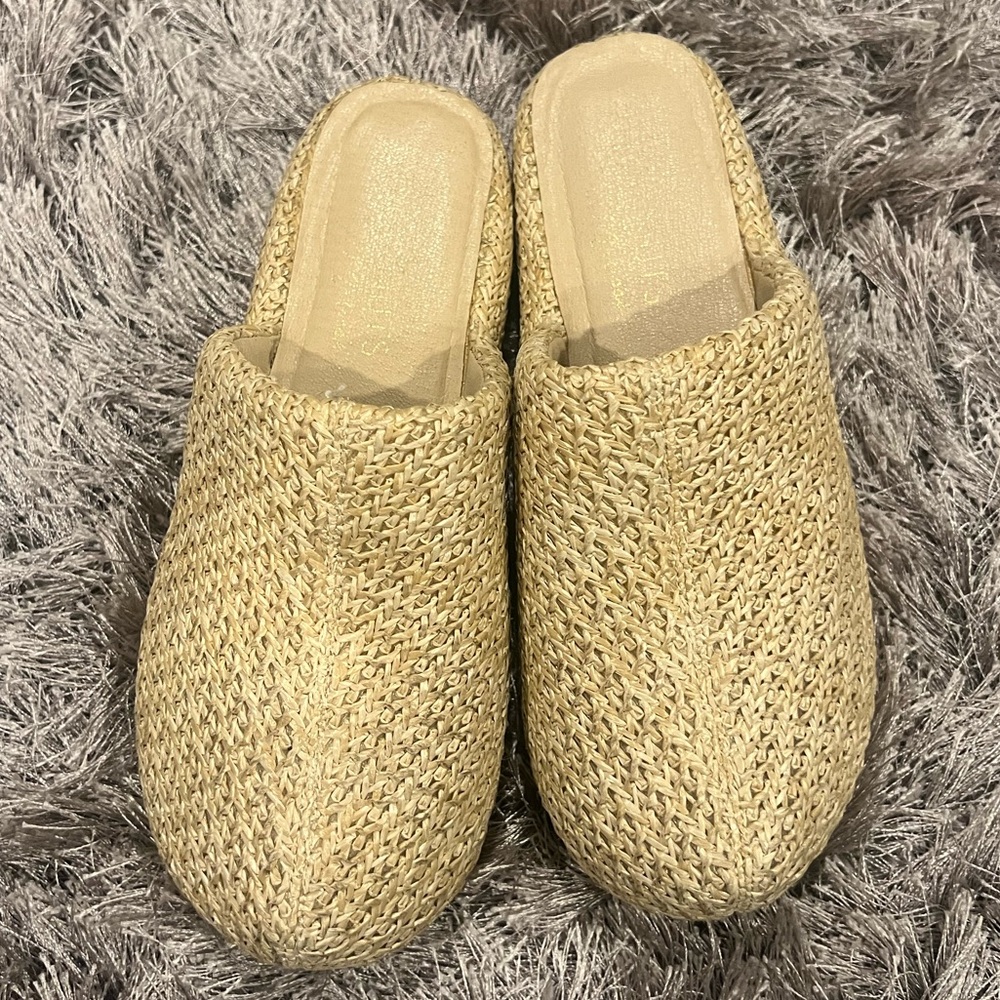 Coconuts by Matisse Tan Woven Mules